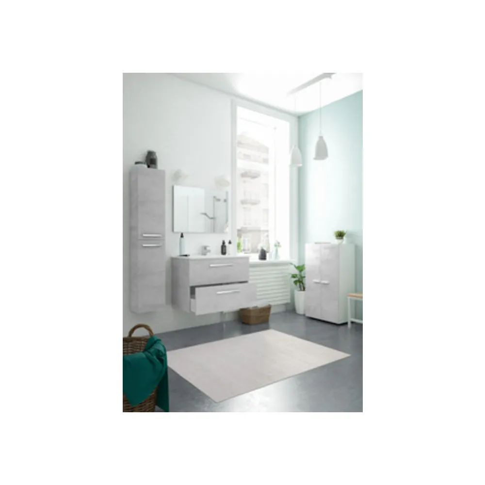 KIT MOBILE BAGNO ARUBA 2 CASSETTI 80 SOSP. CEMENTO KIT MOBILE BAGNO ARUBA 2 CASSETTI 80 SOSP. CEMENTO