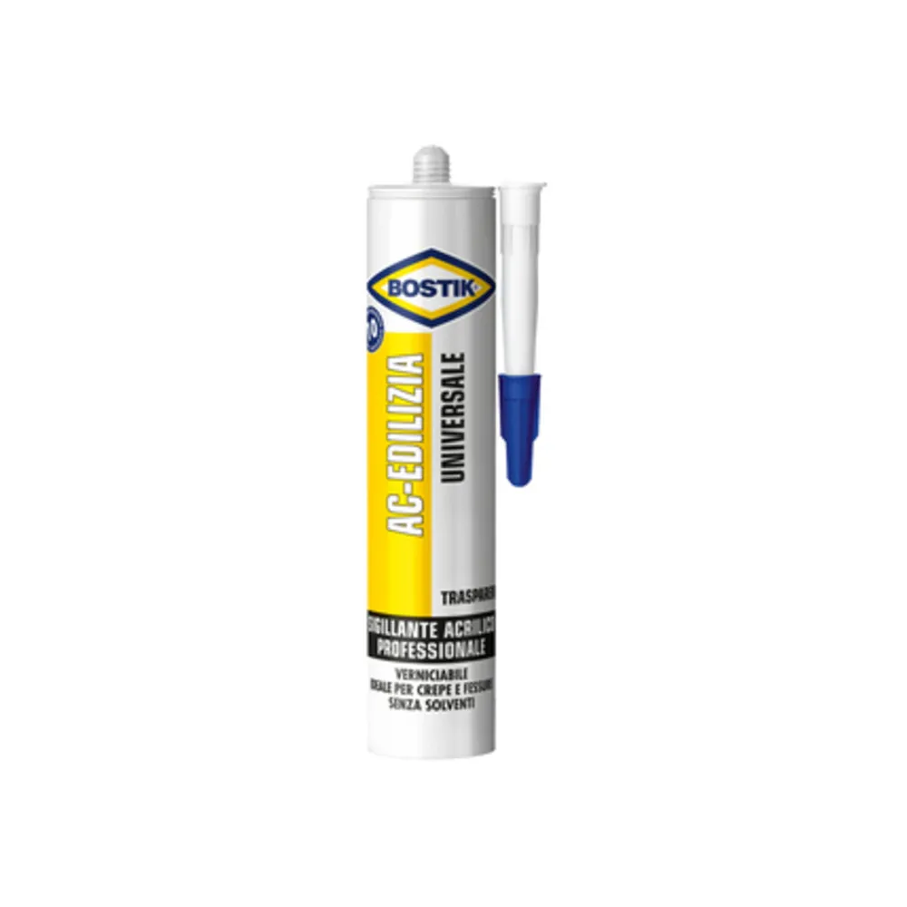 BOSTIK ACRILICO EDILIZIA 300 ML TRASPARENTE CART (12 BOSTIK ACRILICO EDILIZIA 300 ML TRASPARENTE CART (12