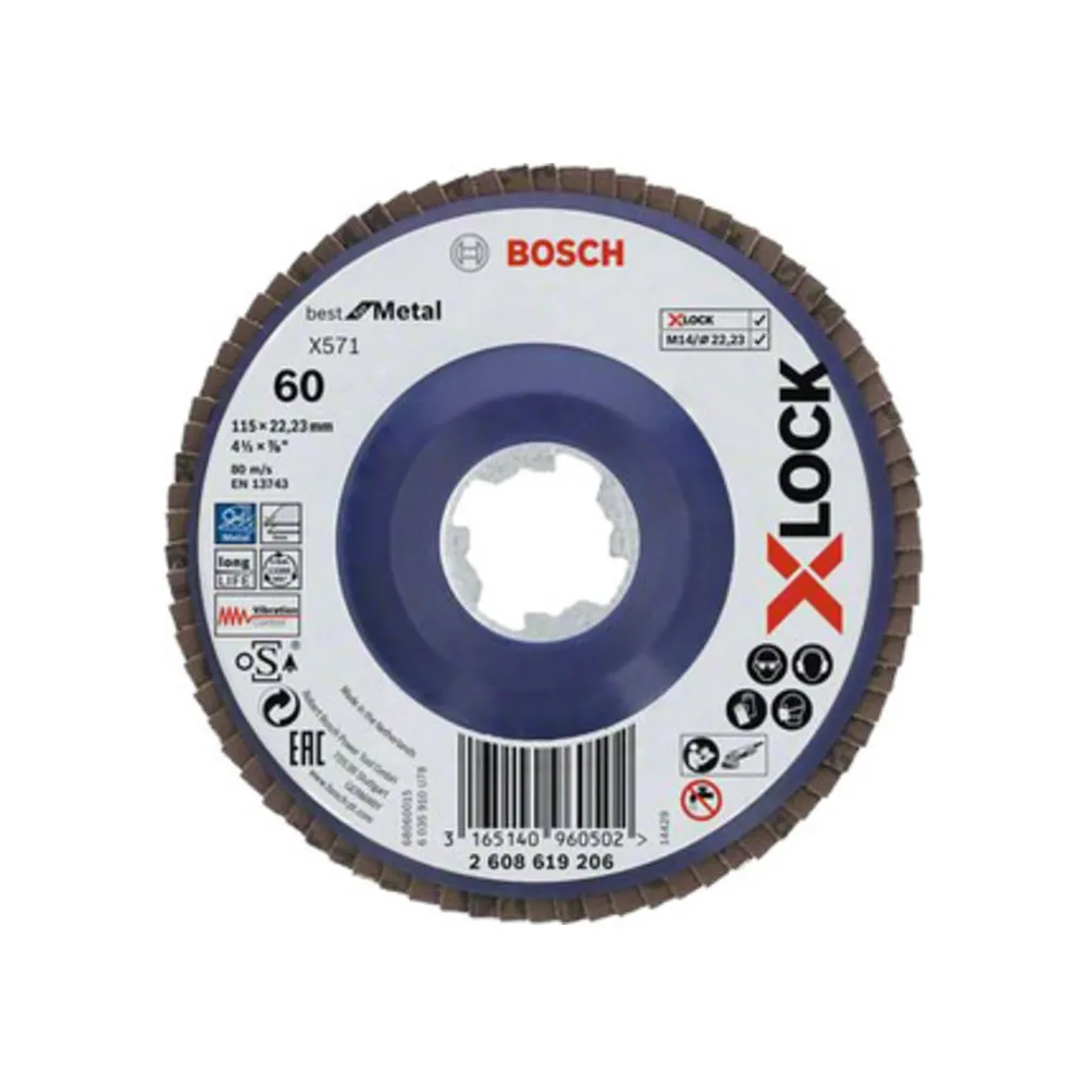 BOSCH-A DISCO LAMELLARE XLOCK GR 60 D 115 MM (10 BOSCH-A DISCO LAMELLARE XLOCK GR 60 D 115 MM (10