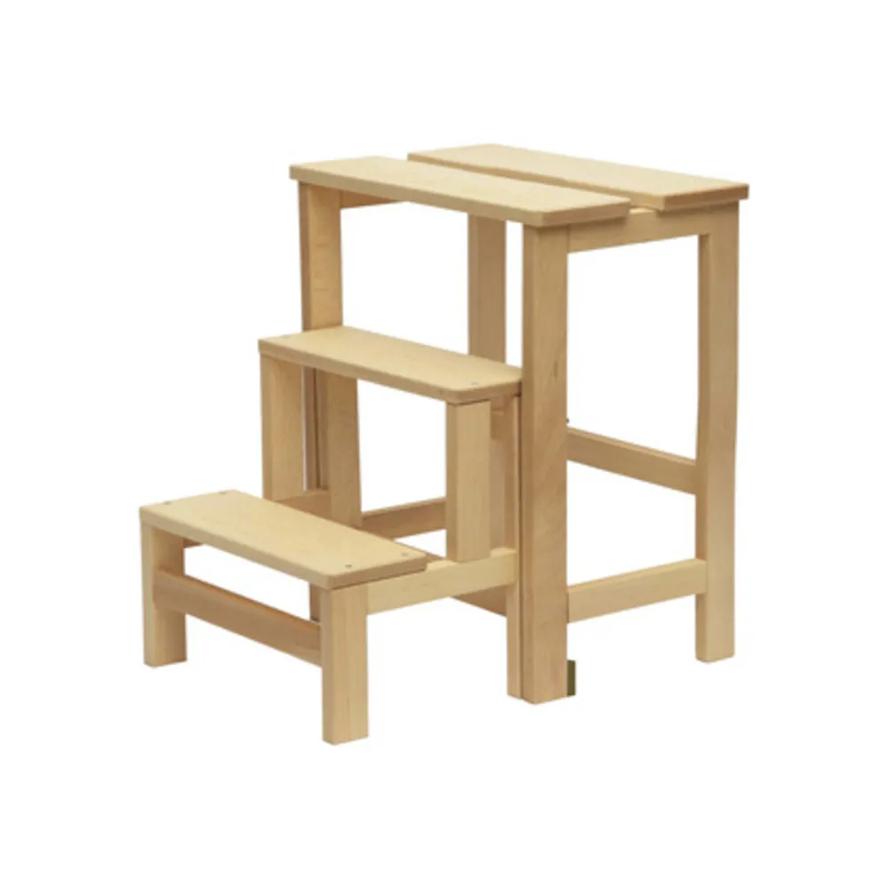 SGABELLO LEGNO A 3 GRADINI CON RIBALTA SGABELLO LEGNO A 3 GRADINI CON RIBALTA