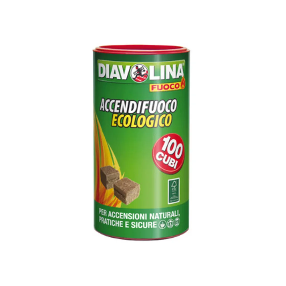 ACCENDIFUOCO 100 CUBI DIAVOLINA ECOLOGICO 15317 (6 ACCENDIFUOCO 100 CUBI DIAVOLINA ECOLOGICO 15317 (6