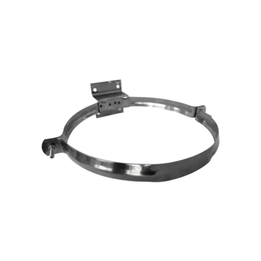 COLLARE INOX C/STAFFA P/TUBO STUFA 25CM ECO COLLARE INOX C/STAFFA P/TUBO STUFA 25CM ECO