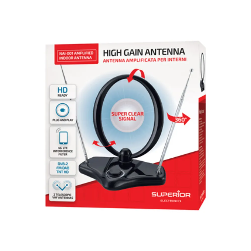 ANTENNA AMPLIFICATA DVB-2 P/INTERNI