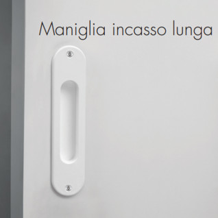 MANIGLIA INCASSO LUNGA BIANCO