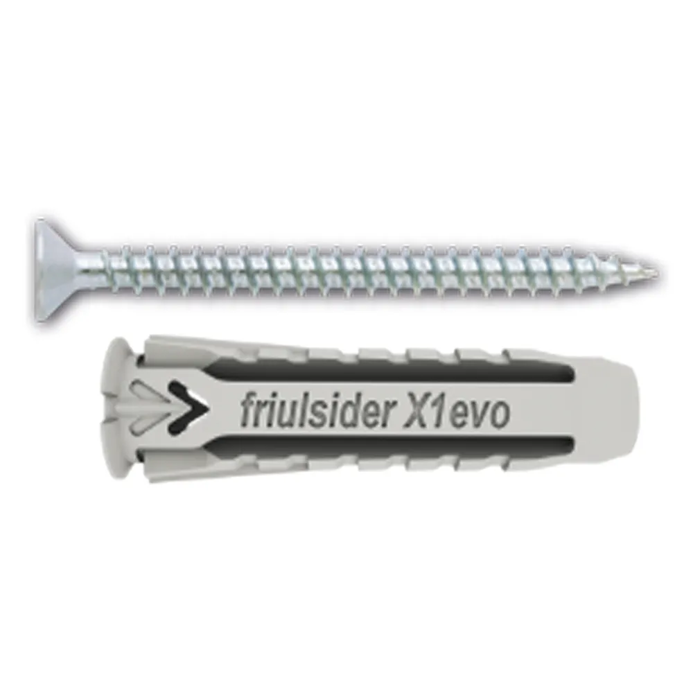 TASSELLO NYLON 'X1 EVO' CON VITE TPS TRUCIOLARE mm 5 x 25 - vite 4 x 30 TASSELLO NYLON 'X1 EVO' CON VITE TPS TRUCIOLARE mm 5 x 25 - vite 4 x 30