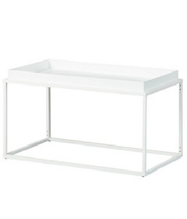 TAVOLINO METALLO 80X45X45 CM BIANCO